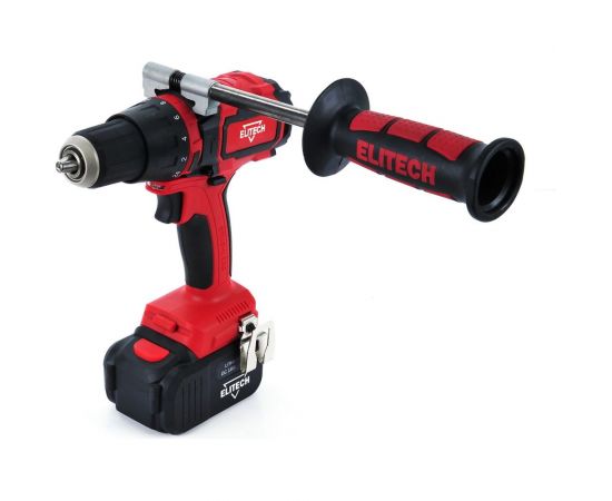 Аккумуляторная ударная дрель-шуруповерт Elitech 2х4.0Ач ДА 18УБЛ2 191609 
