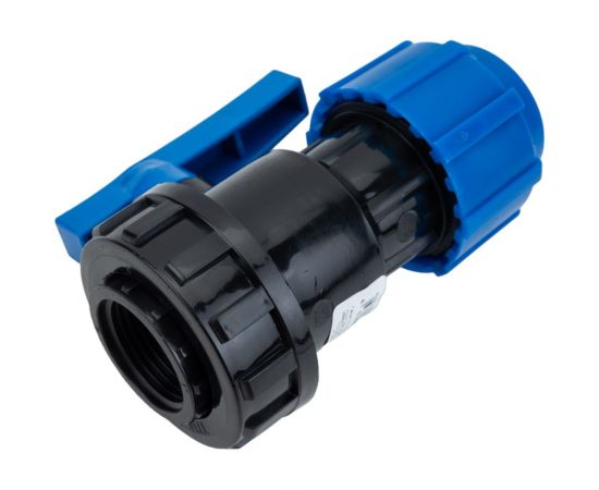 Шаровой компрессионный кран ПОЛИТЭК ВР разъемный d 32x1 ТПК-АКВА, 554223201 – изображение 4