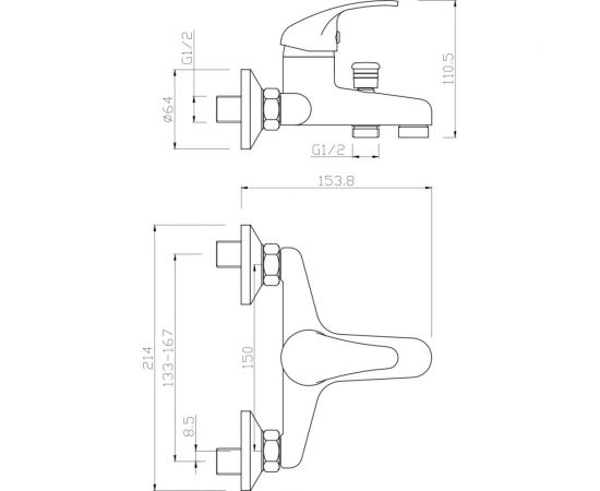 Смеситель для ванны Olives AVILA 02201AV – изображение 2