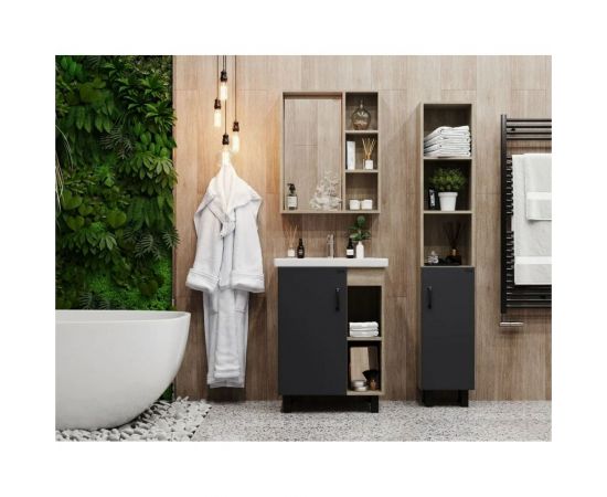 Пенал Onika ТИМБЕР серый матовый/дуб сонома 30.01 403067 – изображение 7