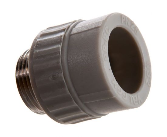 Муфта комбинированная с наружной резьбой VALFEX PP-R серая, 32 мм х1"" 10130032Г 127-0364 – изображение 2