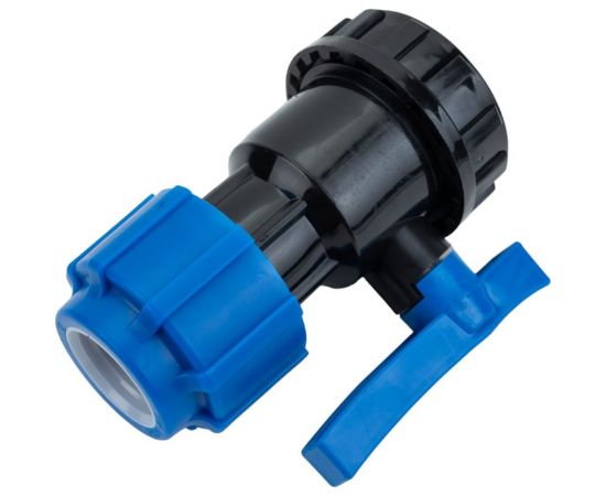 Шаровой компрессионный кран ПОЛИТЭК ВР разъемный d 32x1 ТПК-АКВА, 554223201 – изображение 3