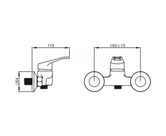 Смеситель для ванны Эверест B20-028 – изображение 2