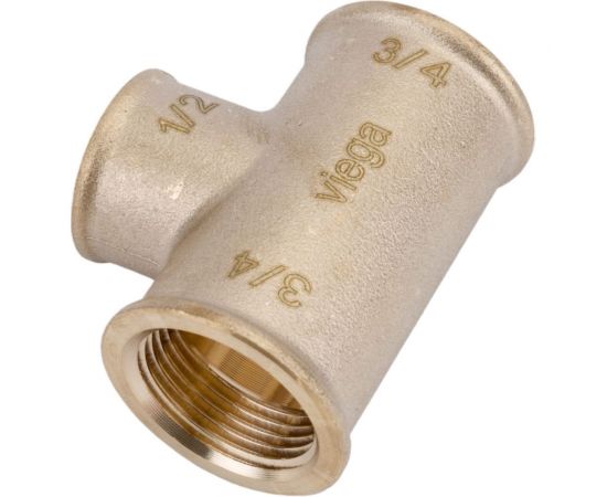 Тройник Viega ВВВ, 3/4"", 1/2"", 3/4"", бронза RX, переходной 264468 – изображение 4