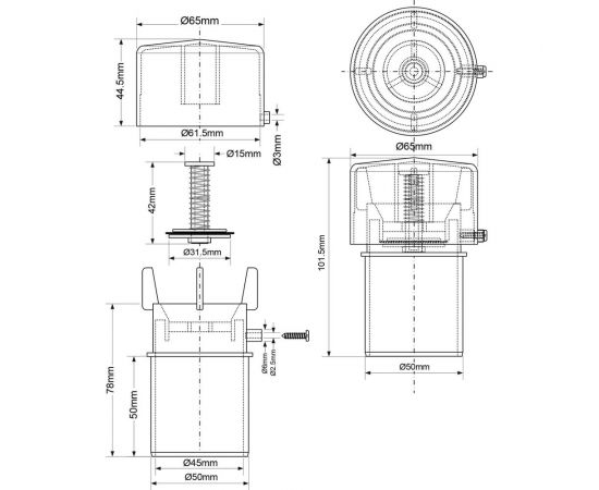 Канализационный воздушный клапан McAlpine ф50 8л/сек. MRAA4S – изображение 3