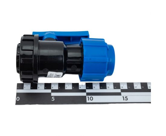 Шаровой компрессионный кран ПОЛИТЭК ВР разъемный d 32x1 ТПК-АКВА, 554223201 – изображение 2