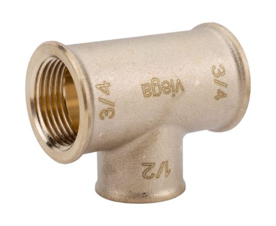 Тройник Viega ВВВ, 3/4"", 1/2"", 3/4"", бронза RX, переходной 264468 – изображение 2