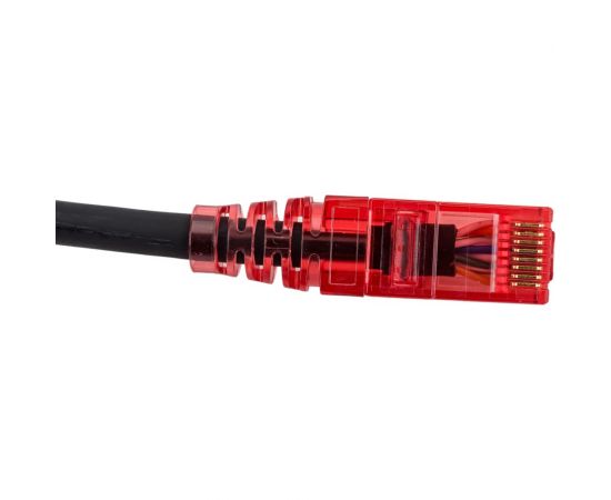 Патч-корд Hyperline PC-LPM-UTP-RJ45-RJ45-C5e-1M-LSZH-BK U/UTP, Cat.5е (100% Fluke Component 30887 – изображение 3
