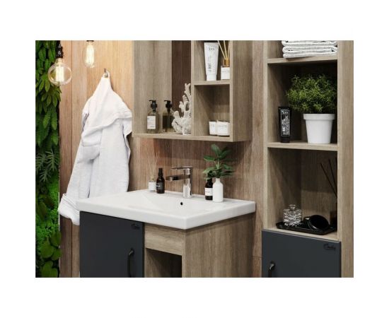 Пенал Onika ТИМБЕР серый матовый/дуб сонома 30.01 403067 – изображение 3