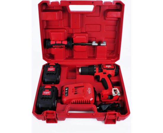 Аккумуляторная ударная дрель-шуруповерт Elitech 2х4.0Ач ДА 18УБЛ2 191609 – изображение 11