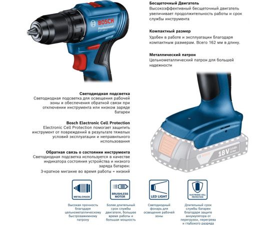 Аккумуляторная дрель-шуруповерт Bosch GSR 185-LI (соло) 06019K3003 – изображение 6