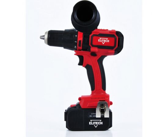 Аккумуляторная ударная дрель-шуруповерт Elitech 2х4.0Ач ДА 18УБЛ2 191609 – изображение 4