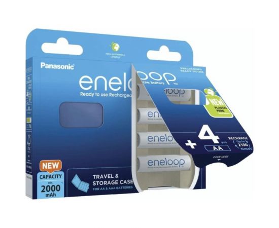 Аккумулятор Panasonic eneloop BK-3MCDEC4BE 2000mAh AA R6 +футляр BL4 УТ-00000799 
