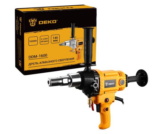 Дрель алмазного сверления DEKO DDM-1600, 1600 Вт, 140 мм 063-4434 