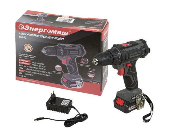 Аккумуляторный шуруповерт Энергомаш ДШ-12 