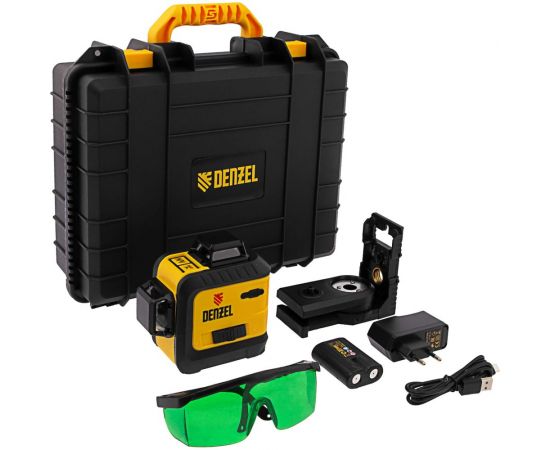Мультипризменный лазерный уровень Denzel LXI 360-3 Green, 30 м, 520 нм 35079 – изображение 9