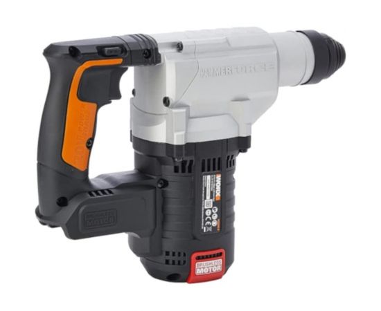 Аккумуляторный бесщеточный перфоратор WORX 20В, 4Ач x2, ЗУ 2А, кейс WX380 – изображение 4