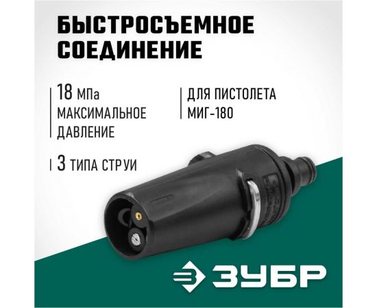 Насадка 3 режима ЗУБР Миг-180 для минимоек с пистолетом 70405-180 – изображение 3