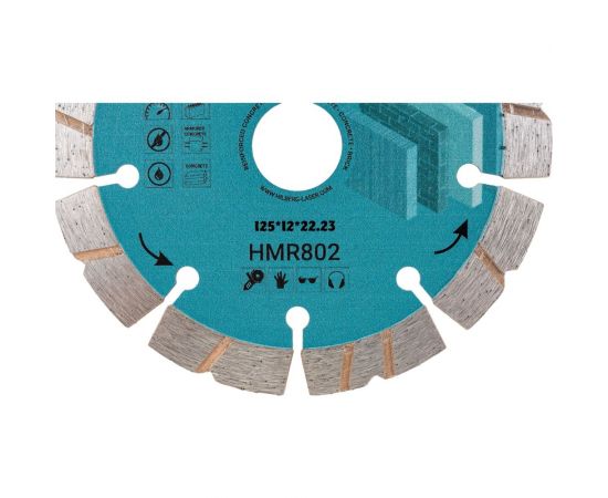 Диск алмазный отрезной Revolution 125х22.23х12 мм Hilberg HMR802 – изображение 2
