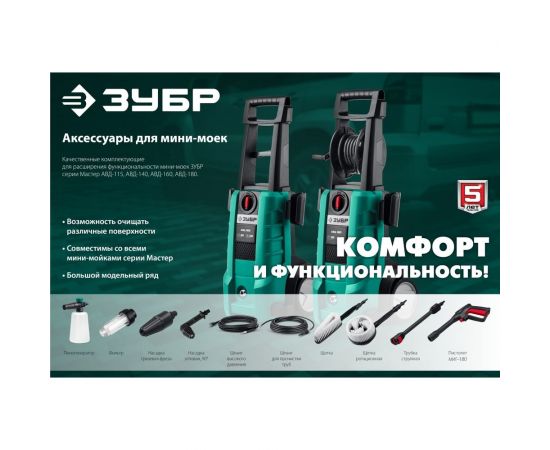 Насадка 3 режима ЗУБР Миг-180 для минимоек с пистолетом 70405-180 – изображение 2