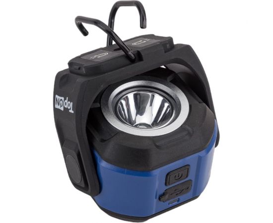 Аккумуляторный фонарь TopOn LED 5 Вт 550 лм 3.7 B 2 Ач 7.4 Втч регулировка яркости, подставка с креплением под штатив, магниты, крючки TOP-MX055DL – изображение 2