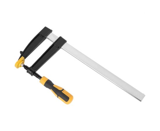 Столярная F-образная струбцина DELI dl111230 300x120 мм, максимальное усилие зажима 2000 Н, резьба 12 мм, штанга 5 мм 112039 