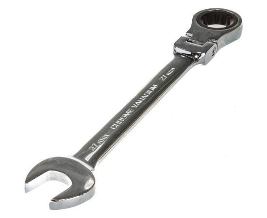 Комбинированный трещоточный ключ МастерАлмаз с гибкой головкой, 180 град, 27 мм 10502928 