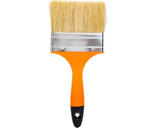 Плоская кисть Петрович ""Профи"" 100 мм, светлая натуральная щетина, пластиковая ручка 4100000183 
