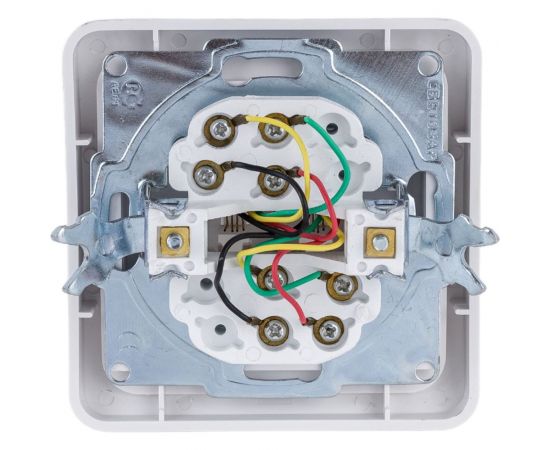 Двойная телефонная розетка СВЕТОЗАР CITY SV-54118-W – изображение 2