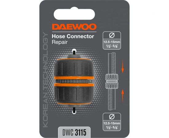 Муфта ремонтная для шланга (1/2""-5/8""; 13-15 мм) DAEWOO DWC 3115 – изображение 3