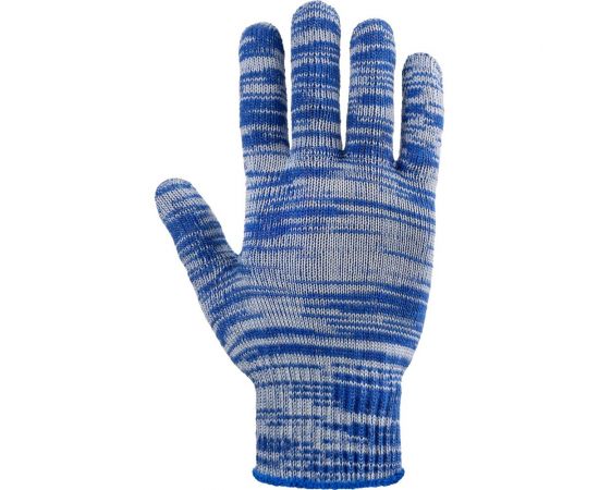 Трикотажные перчатки с ПВХ Фабрика перчаток 10 класс, 6 нитей, синие 6-10-ПЛ-СИН-(L) – изображение 4