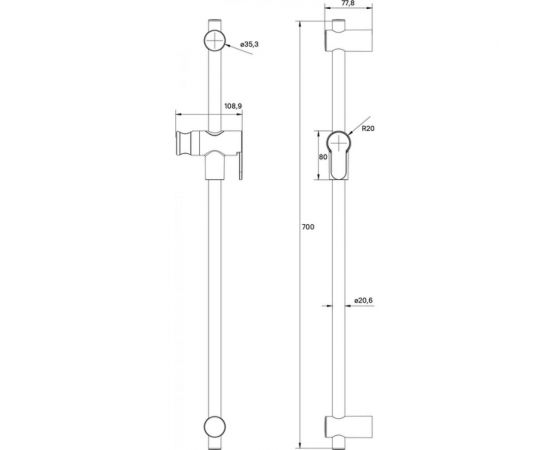 Стойка для душа IDDIS Ray хром RAY70C0i17 – изображение 3