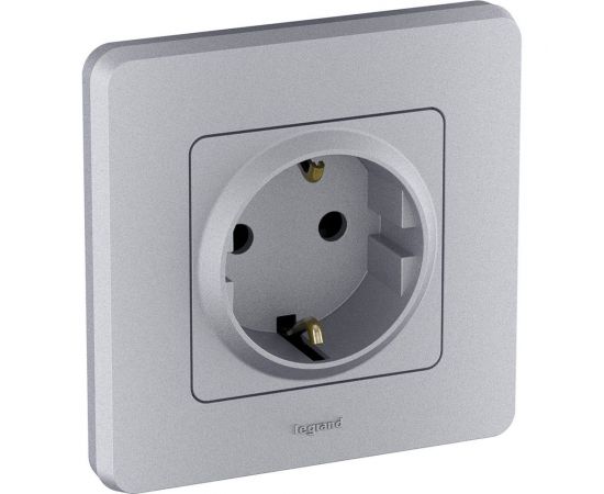 Розетка Legrand 2К+З - немецкий стандарт - 16 А - 250 В - INSPIRIA - алюминий 673722 – изображение 7