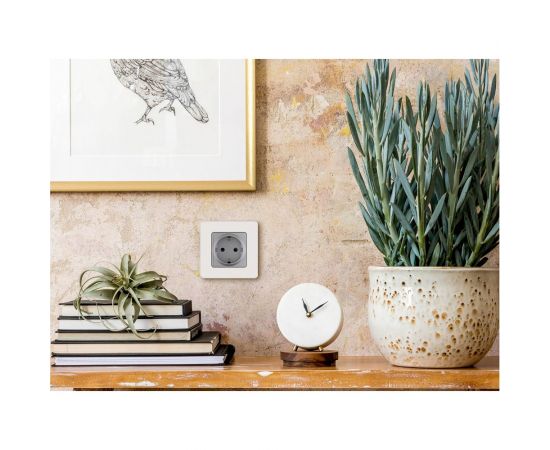 Розетка Legrand 2К+З - немецкий стандарт - 16 А - 250 В - INSPIRIA - алюминий 673722 – изображение 5