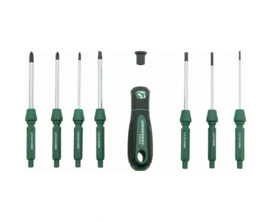Отвертка Jonnesway DB0309S со сменными стрежнями в наборе, 9 предметов 46363 