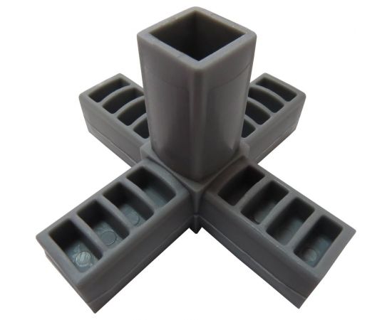 Пластиковый соединитель для трубы ПилотПро 25х25 мм, 5-пал., смежн. 16518 