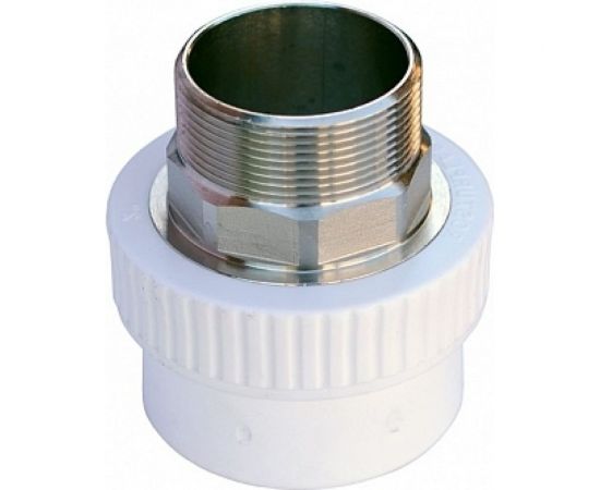 Комбинированная муфта VALFEX PP-R белая, под ключ, 63х2 дюйма НР 10135063 127-0254 