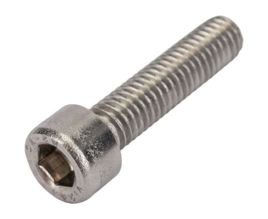 Болт с внутренним шестигранником ВИРТУОЗ 6x25 мм, DIN 912, нержавеющая сталь А2, 4 шт. 39587 – изображение 4