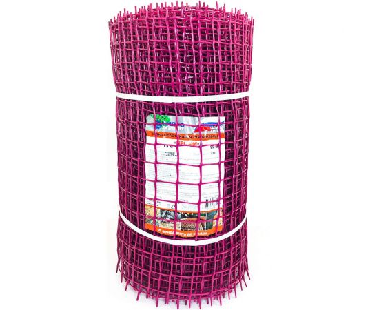 Садовая сетка Гидроагрегат ПРОФИ с квадратной ячейкой 33x33 мм, 0.5x20 м, розовая Р1-00010082 – изображение 4