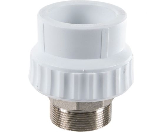 Комбинированная муфта VALFEX PP-R белая, под ключ, 63х2 дюйма НР 10135063 127-0254 – изображение 3