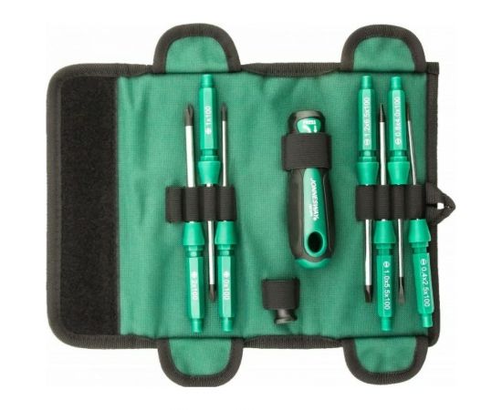 Отвертка Jonnesway DB0309S со сменными стрежнями в наборе, 9 предметов 46363 – изображение 3