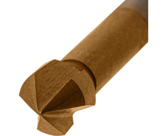 Зенковка конусная под М4, HSS, по металлу, цилиндрический хвостовик Denzel 72302 – изображение 3