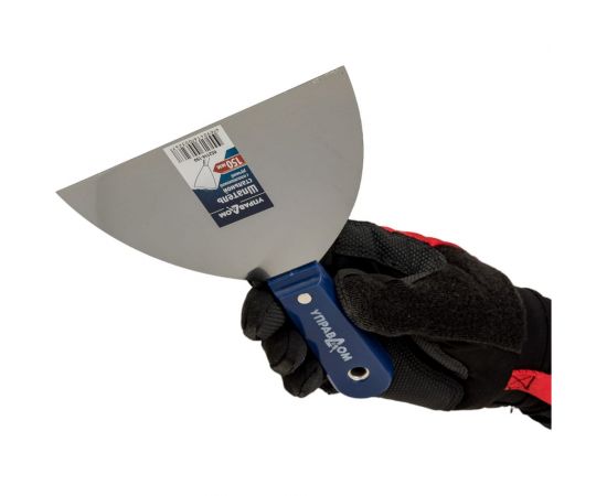 Стальной шпатель Управдом 150 мм, с пластиковой ручкой двойной фиксации 4100001508 – изображение 2