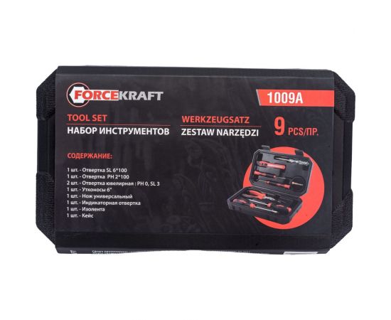 Набор инструментов Forcekraft 9пр, отвертки: SL6мм, 3мм, РН:0,2 51315 – изображение 5