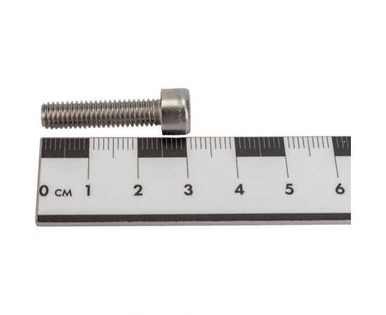 Болт с внутренним шестигранником ВИРТУОЗ 6x25 мм, DIN 912, нержавеющая сталь А2, 4 шт. 39587 – изображение 2