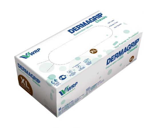 Смотровые латексные перчатки DERMAGRIP CLASSIC 100 штук, размер XL CT0000000693 – изображение 2
