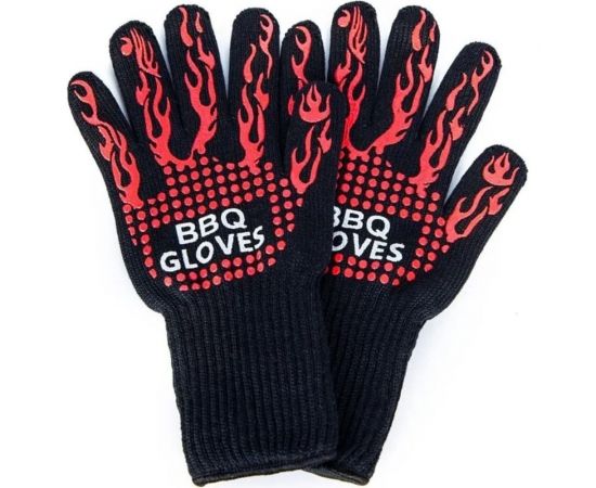 Огнеупорные двухслойные перчатки для гриля и барбекю URM на 500 градусов, 2 шт. D01573 