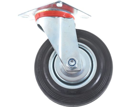 Колесо Tech-Krep пром. пов. D125 оцинк сталь с резин. шиной и роликоподшип., площ - накл. 127473 