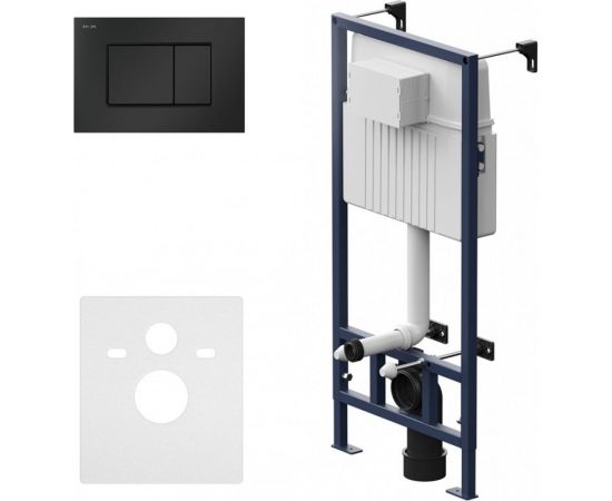 Инсталляция для подвесного унитаза AM.PM ProC S с клавишей, пластик, чёрный матовый I012707.0238 