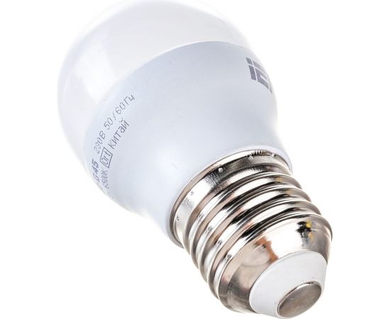 Лампа IEK LED, G45, шар, 5вт, 230В, 6500К, E27 LLE-G45-5-230-65-E27 – изображение 5